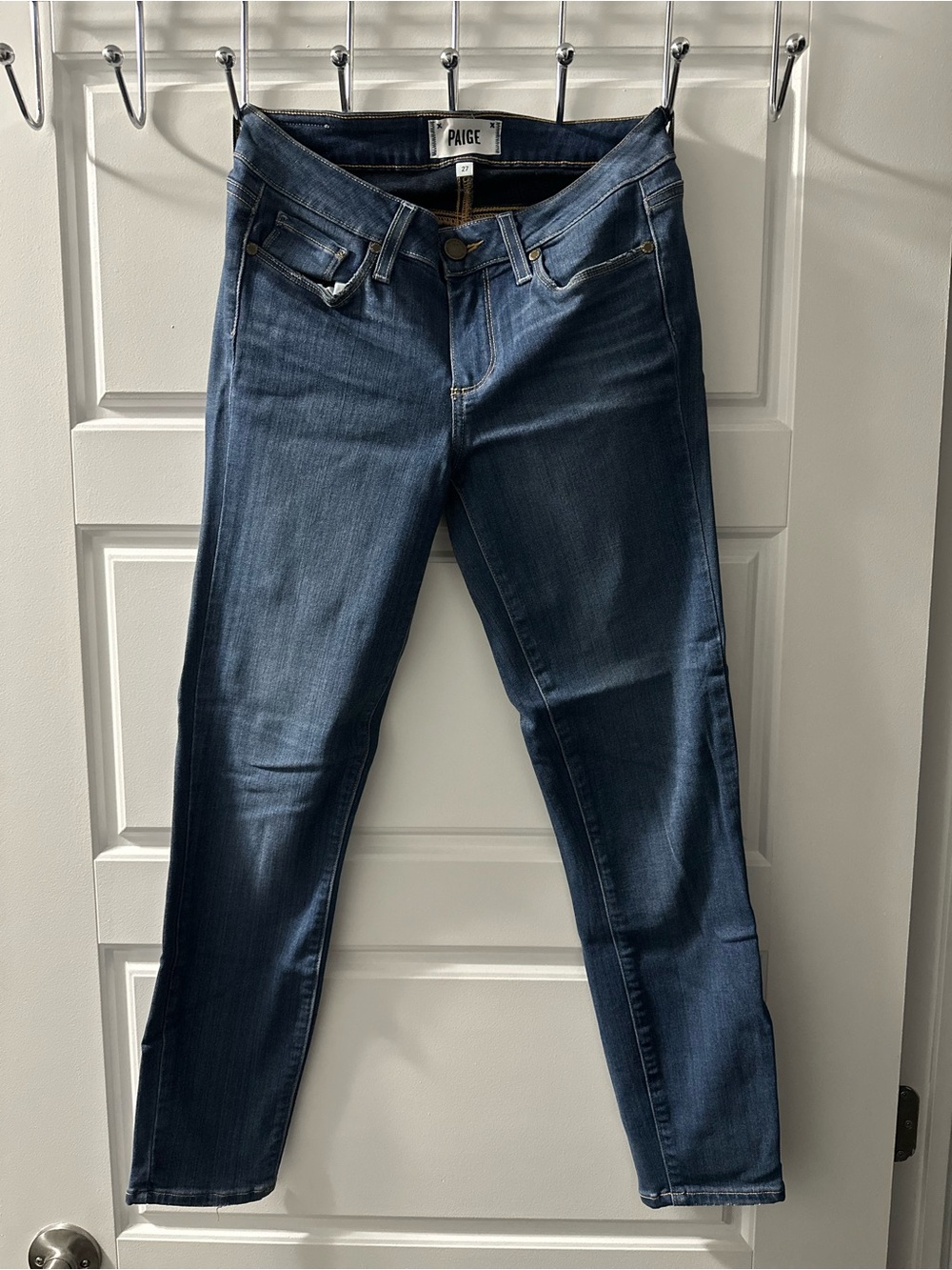 PAIGE Dark Blue Skinny Jeans